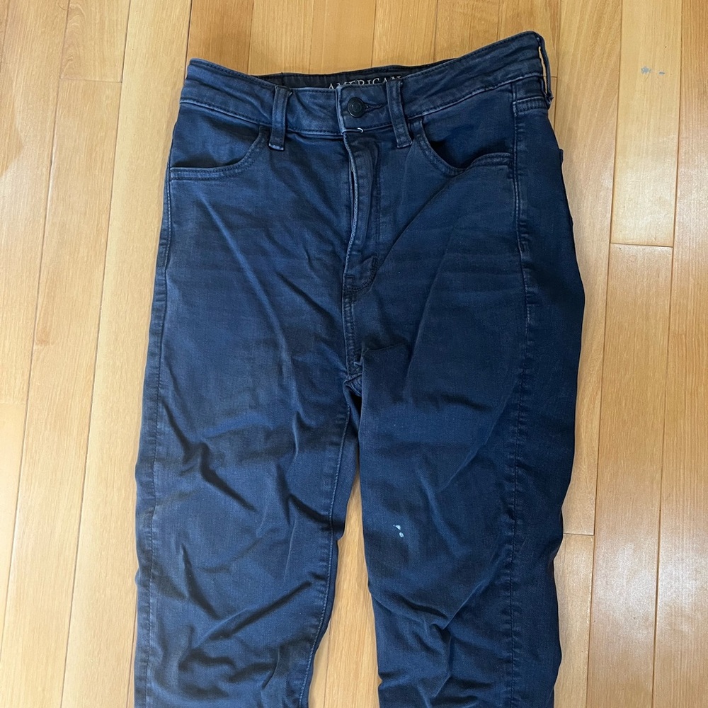 American eagle gray super high rise jeggings